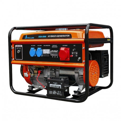 Extralink elektrigeneraator EGH-5500 hübriid 5.5kW 3F