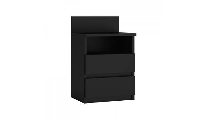 Topeshop M1 CZARNA MAT nightstand/bedside table 2 drawer(s) Black