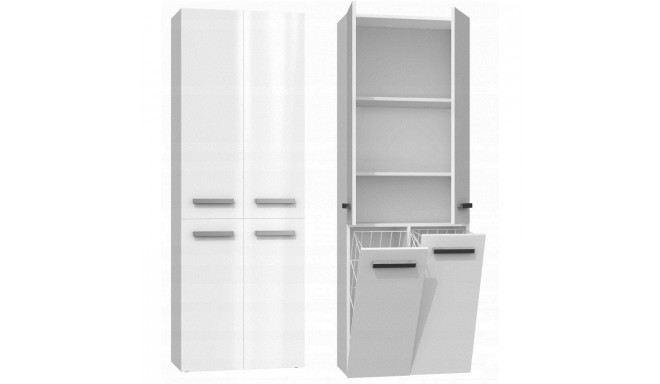 Topeshop NEL 2K DD BPOŁ bathroom storage cabinet White