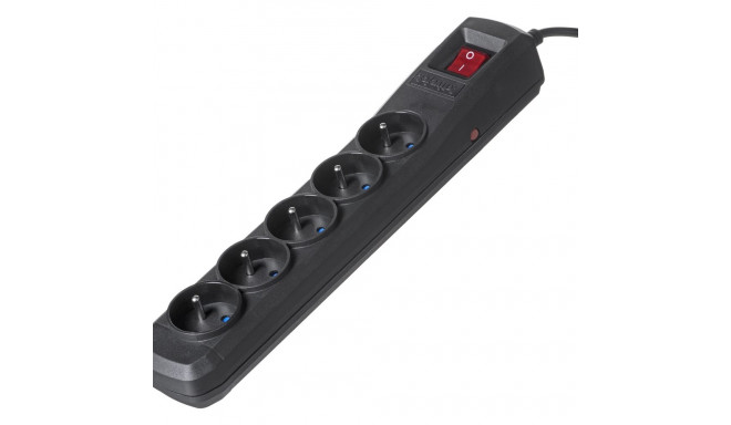 Activejet black power strip with cord ACJ COMBO 5G/5M/BEZP. AUTO/CZ