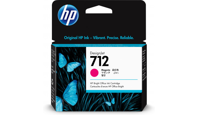 HP 712 Magenta Blæk 3ED68A