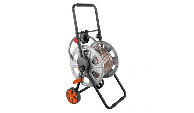 metallist aiavooliku käru, kuni 60 m 1/2" voolikule, voolikusuunajaga