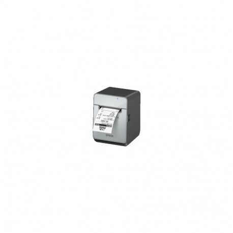 Epson TM-L100, 8 dots/mm (203 dpi), cutter, linerless, USB, Lightning, BT, Ethernet, black
