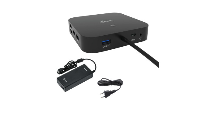 USB Hub i-Tec C31HDMIDPDOCKPD100 Black 100 W