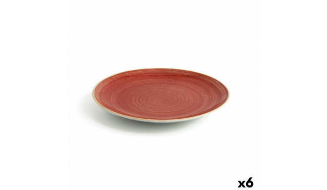 Flat plate Ariane Terra Ceramic Red (Ø 27 cm) (6 Units)