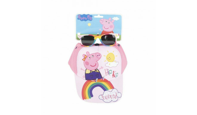 Set of cap and sunglasses Peppa Pig 2 Pieces Pink