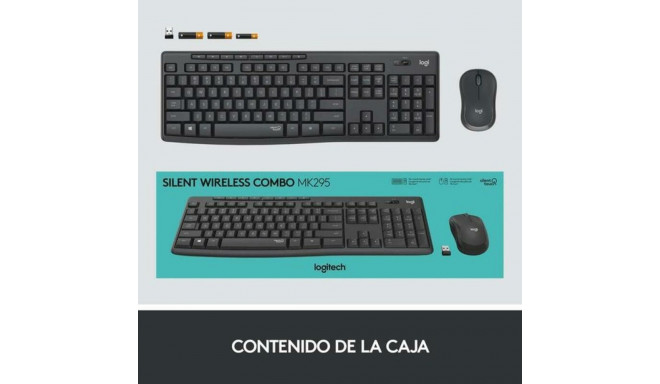 Keyboard and Mouse Logitech MK295 White Spanish Qwerty