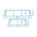 Baseins Noņemams Bestway Steel Pro 56403b (259 x 170 x 61 cm)