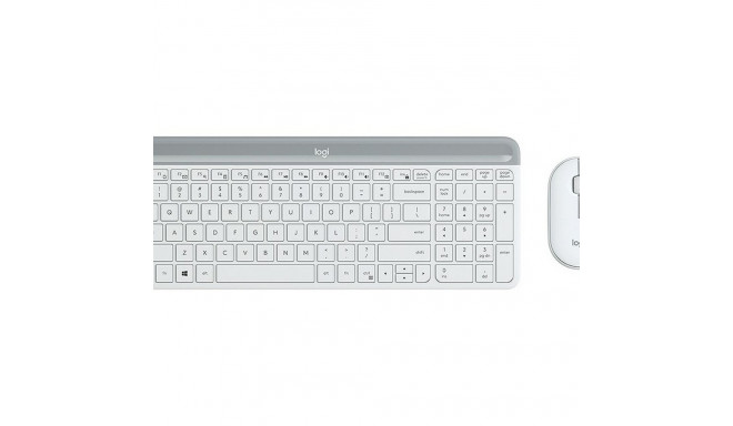 Klaviatuur ja Hiir Logitech  MK470 Valge Prantsuse AZERTY