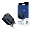 3MK Hyper GaN Charger 33W charger network. Black/Black