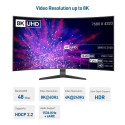 PremiumCord kabel USB-C to DisplayPort DP1.4   8K@60Hz a 4k@120Hz  2m