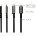 "GoodConnections USB-C 2.0 (ST-ST) 3m Anschlusskabel Textilmantel 240W Anthrazit"