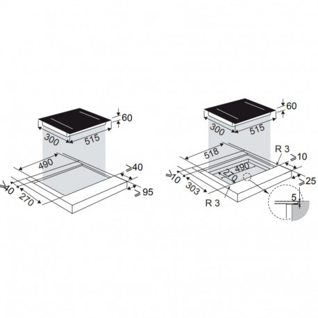 Built-in induction hob De Dietrich