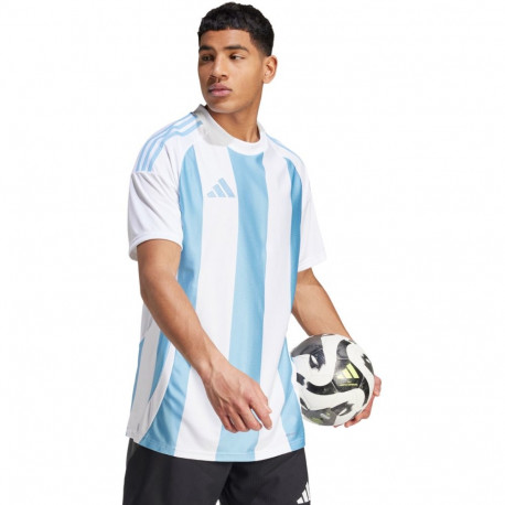 Adidas meeste t-särk IW4555 triibuline 24 XL, valge-helesinine