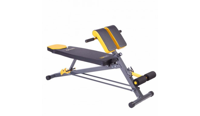 HMS Fitness LSR8311 Flat weight training bench Adjustable seat Home Black, Yellow