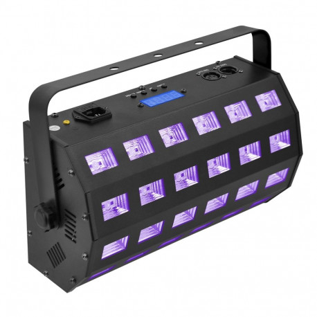 LIGHT4ME ultraviolett-prožektor UV 24 + STROBE DMX