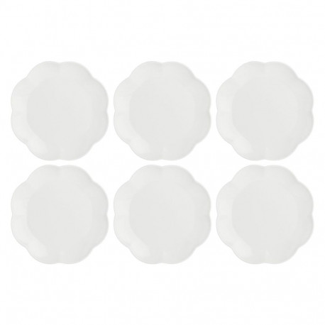 Set of 6 Villadeifiori Salad Plates - White, 23 cm