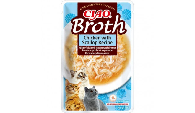 INABA Ciao Broth kana ja kammkarp kassimaius 40g