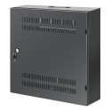 Intellinet Low-Profile 19" Wall Mount Cabinet with 4U Horizontal and 2U Vertical Rails Slim, Space-s