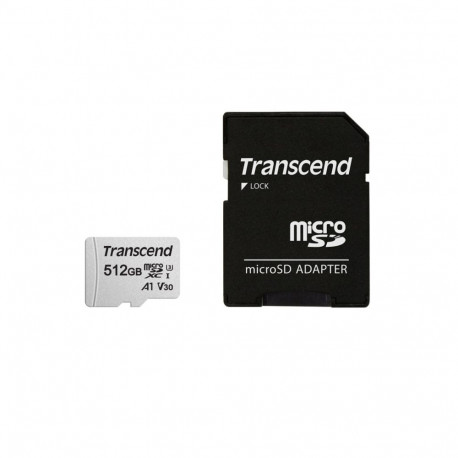 Transcend microSD kaart SDXC 300S 512GB adapteriga
