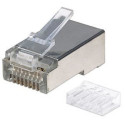 Intellinet RJ45 Modular Plugs Pro Line, Cat6, STP, 3-prong, for solid and stranded wire, 50 µ gold-p