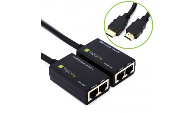 Techly HDMI võimendi Cat 5e / 6 kompaktne 30m IDATA EXT-E30D