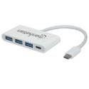 Manhattan USB-C Dock/Hub, Ports (x4): USB-A (x3) and USB-C, 5 Gbps (USB 3.2 Gen1 aka USB 3.0), With 