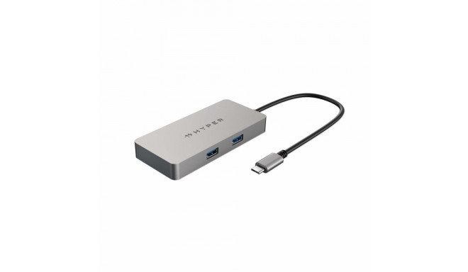 HYPER sülearvuti dokk HDMB2 USB 3.2 Gen 1 (3.1 Gen 1) Type-C roostevabast terasest