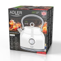 Adler | Kettle with a Thermomete | AD 1346w | Electric | 2200 W | 1.7 L | Stainless steel | 360° rot