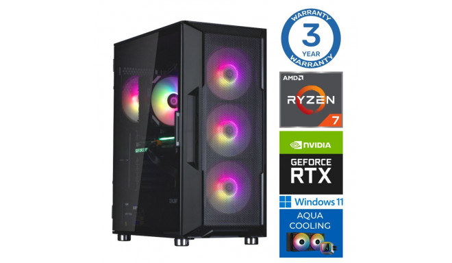 INTOP AQUA Ryzen 7 7700X 16GB DDR5 500SSD M.2 NVME+2TB RTX4060Ti 8GB WIN11Pro