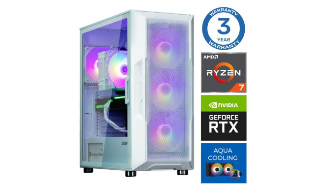 INTOP AQUA Ryzen 7 7700X 64GB DDR5 1TB SSD M.2 NVME+2TB RTX4060Ti 8GB no-OS