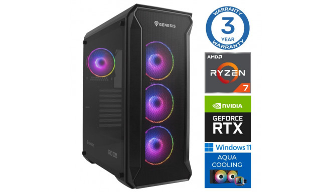 INTOP AQUA Ryzen 7 7700X 64GB DDR5 1TB SSD M.2 NVME+2TB RTX4070 12GB WIN11