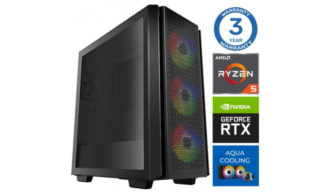 INTOP AQUA Ryzen 5 7600X 16GB DDR5 500SSD M.2 NVME+2TB RTX4060Ti 8GB no-OS