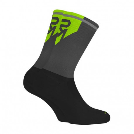 Pyöräilysukat Rock Machine Long, must/hall/roheline, M (39-42)