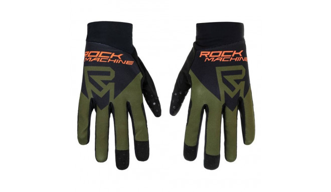 Rattakindad Rock Machine Race FF, must/roheline/oranž, XL