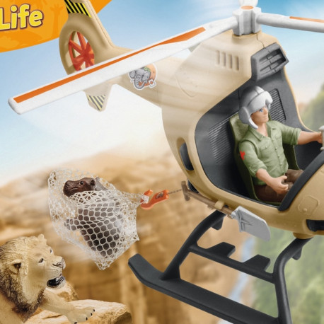 SCHLEICH WILD LIFE Helikopteriga loomade päästmine