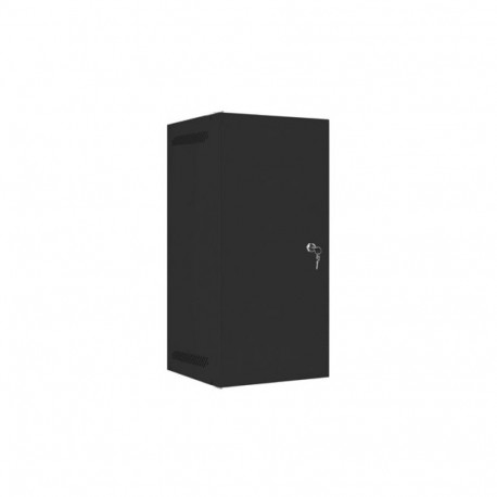 RACK CABINET 10" WALL-MOUNT 12U/280X310 (FLAT PACK) WITH METAL DOOR BLACK LANBERG