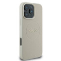 Guess Grained Ring MagSafe case for iPhone 16 Pro - beige