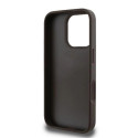 Guess Leather 4G Triangle Strass MagSafe Case for iPhone 16 Pro - Brown