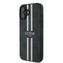 Guess 4G Printed Stripes MagSafe case for iPhone 16 Plus - black