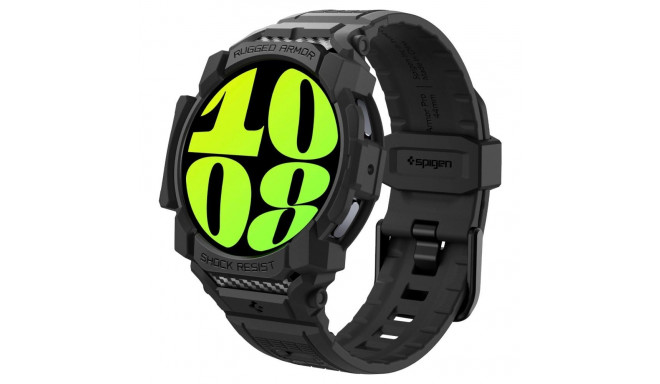 Spigen Rugged Armor Pro Case with Strap for Samsung Galaxy Watch 7 (40mm) - Black