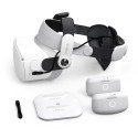 BoboVR M2+ 2 strain relief strap for Meta Quest 2 + 2x B2 battery + BD2 charging station - white and