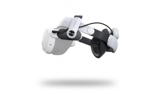 BoboVR M3 Pro strain relief strap for Meta Quest 3 VR goggles + BoboVR B2 battery - white and black
