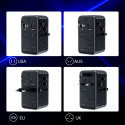 Choetech PD6028 EU / US / AUS / UK travel adapter 2x USB-C 2x USB-A 100W - black