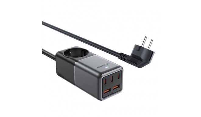 Acefast Z2 GaN 75W PD desktop charger 3x USB-C 2x USB-A - black and gray