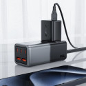 Acefast Z2 GaN 75W PD desktop charger 3x USB-C 2x USB-A - black and gray