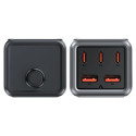 Acefast Z2 GaN 75W PD desktop charger 3x USB-C 2x USB-A - black and gray