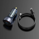 Baseus USB / USB Type C car charger 65 W 5 A SCP Quick Charge 4.0+ Power Delivery 3.0 LCD screen + U