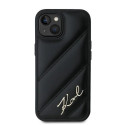 Karl Lagerfeld Diagonal Quilted Script case for iPhone 13 - black