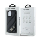 Karl Lagerfeld Diagonal Quilted Script case for iPhone 13 - black